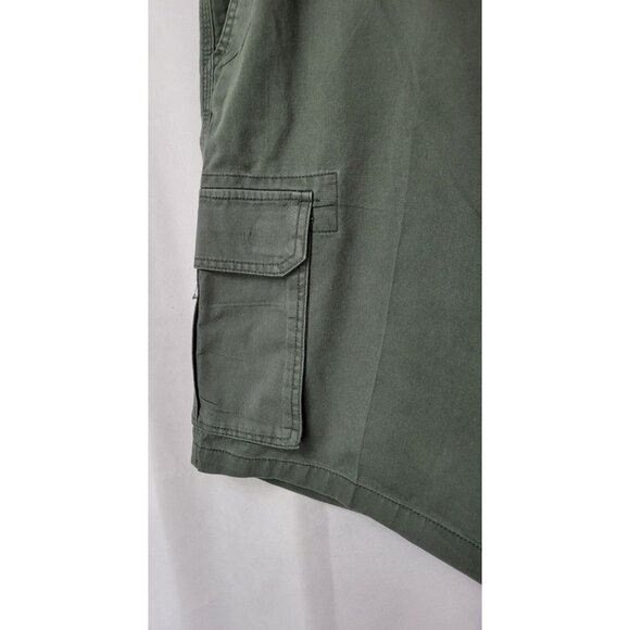 Weatherproof Mens Cargo Shorts Tag 40W Fit 42 Olive Green Cotton Blend Durable - Picture 8 of 9